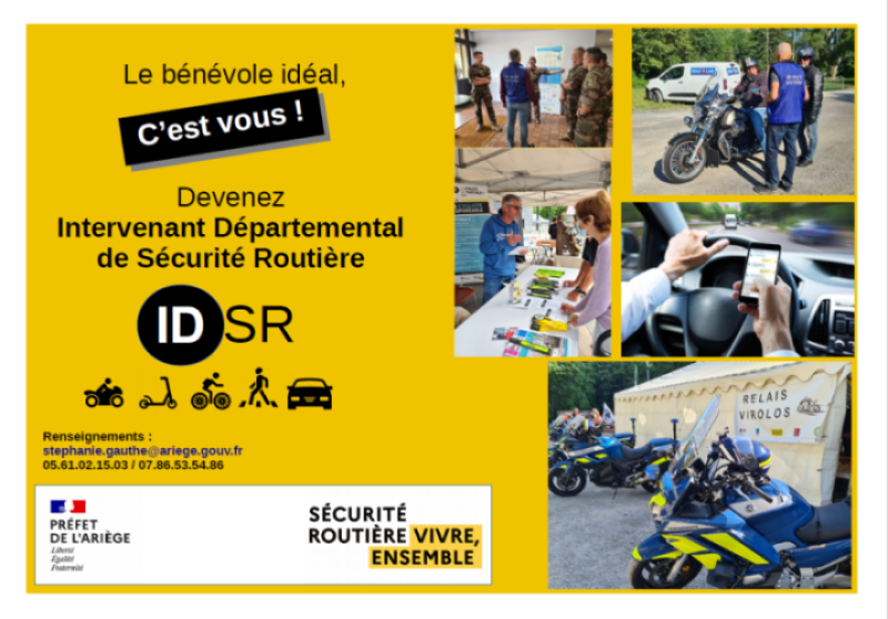 Devenez Intervenant Départemental de Sécurité Routière