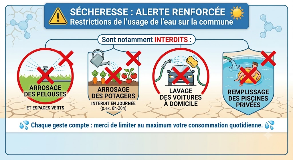 Restriction de l'eau